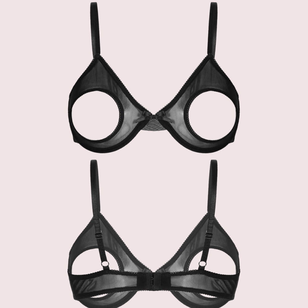 Daring &amp; Sexy Sheer Open Cup Bralette